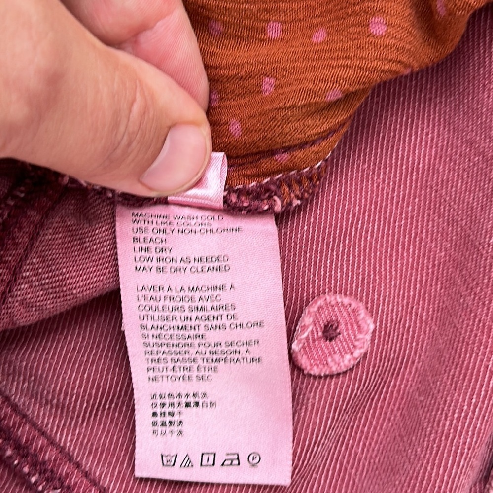 Anthropologie Utility Cargo Trousers Pink Wash Hue - Picture 6 of 11